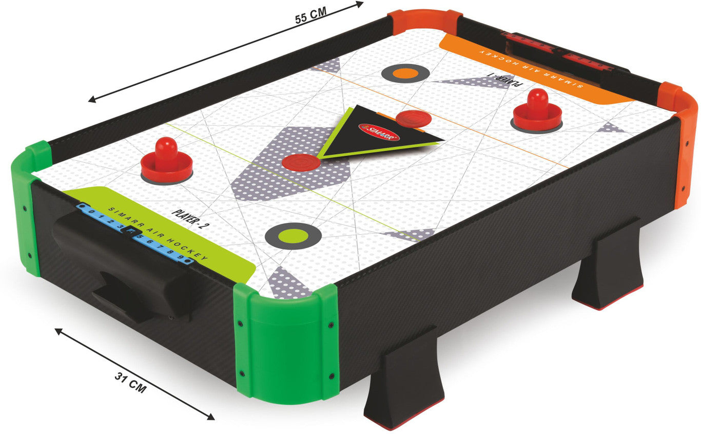 Simarr Air Hockey Small Table Game – Compact Electric Air Hockey Board with Pucks & Paddles for Kids and Family