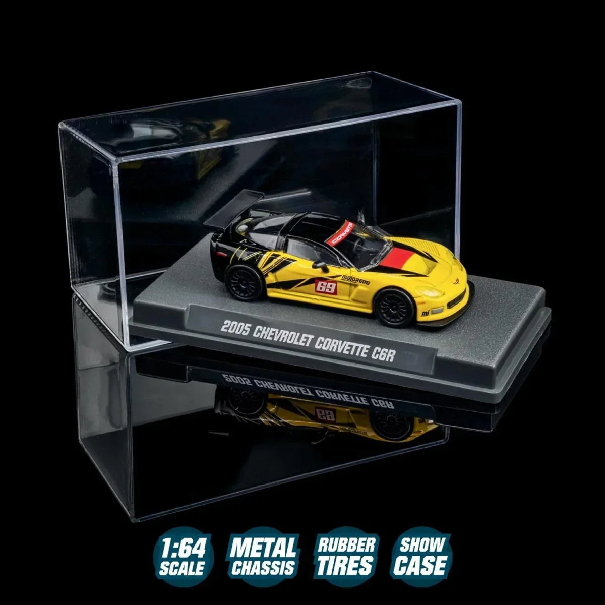 Majorette Collection 2005 Chevrolet Corvette C6R (Premium Collectible) -Diecast Car - Jaiman Toys