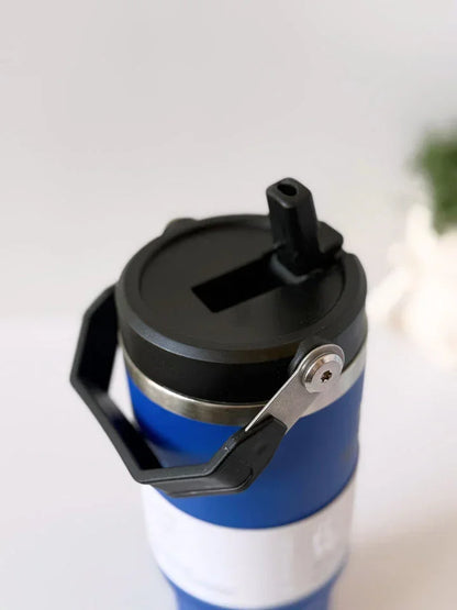 Stanley IceFlow™ Flip Straw Tumbler | 887ml (30 oz) – Dark Blue | Vacuum Insulated Stainless Steel Tumbler with Straw, Leak-Resistant Lid & Handle - Jaiman Toys