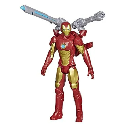 MARVEL Avengers Titan Hero Series Blast Gear Iron Man Action Figure, 12-inch Toy, with Launcher, 2 Accessories and Projectile, Ages 4 and Up - Jaiman Toys