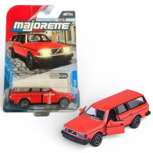 MAJORETTE Street Cars  VINTAGE VOLVO 240 GL ESTATE -Car Model -Red