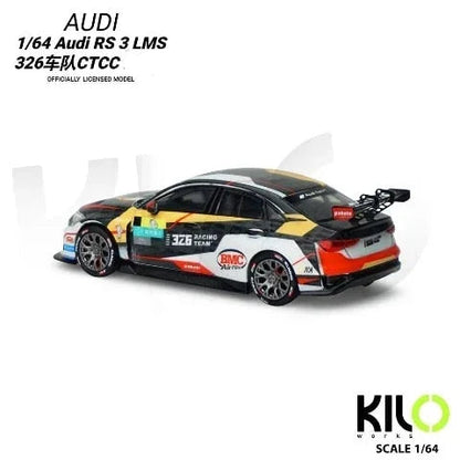 KILO 1:64 Works Audi RS3 LMS TCR 2021  Die-Cast Race Car | 4 Livery Versions | Official Licensed