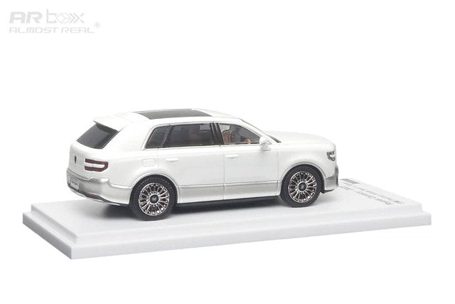 Almost Real AR Box 1:64 Toyota Century SUV G70 White/Silver Die-Cast Model Car | Premium Luxury SUV Collectible