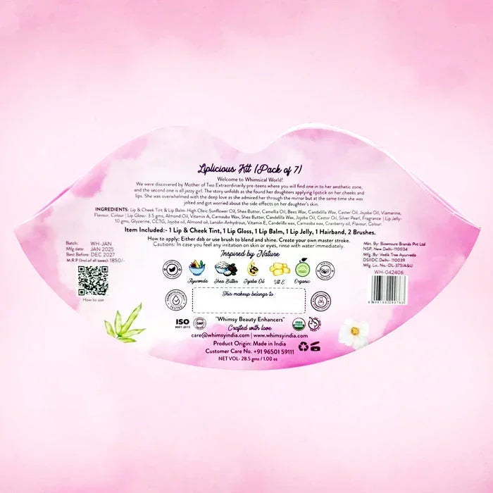 Whimsy Liplicious Beauty kit - Pack of 7 - Jaiman Toys
