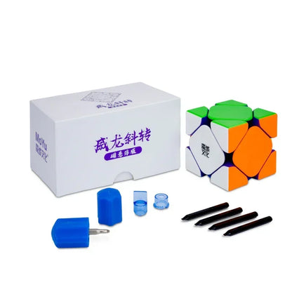 MoYu WeiLong Skewb MagLev Magnetic Speed Cube – Adjustable Magnetic Puzzle (55 mm) for Speedcubing & Brain Teasers