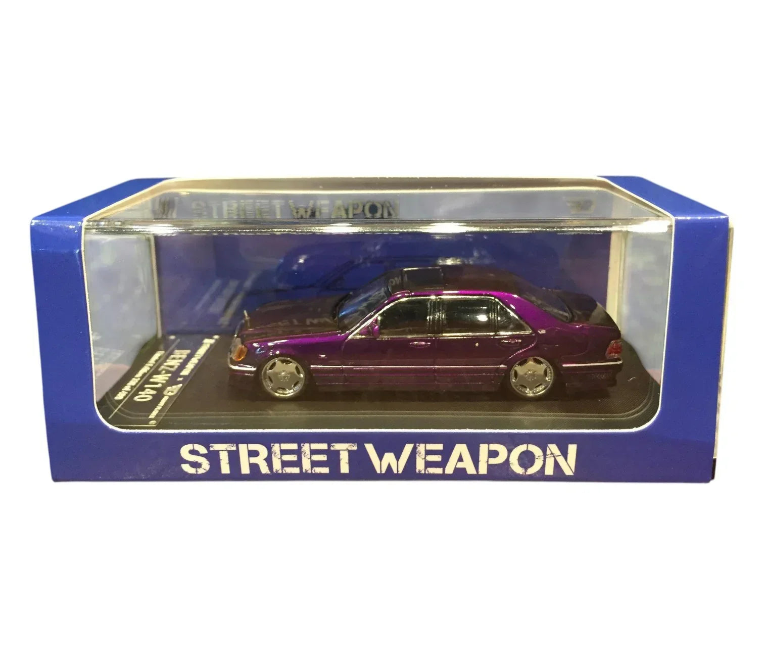 Street Weapon BENZ-W140 Purple Diecast 1:64 Scale Car Model - Jaiman Toys