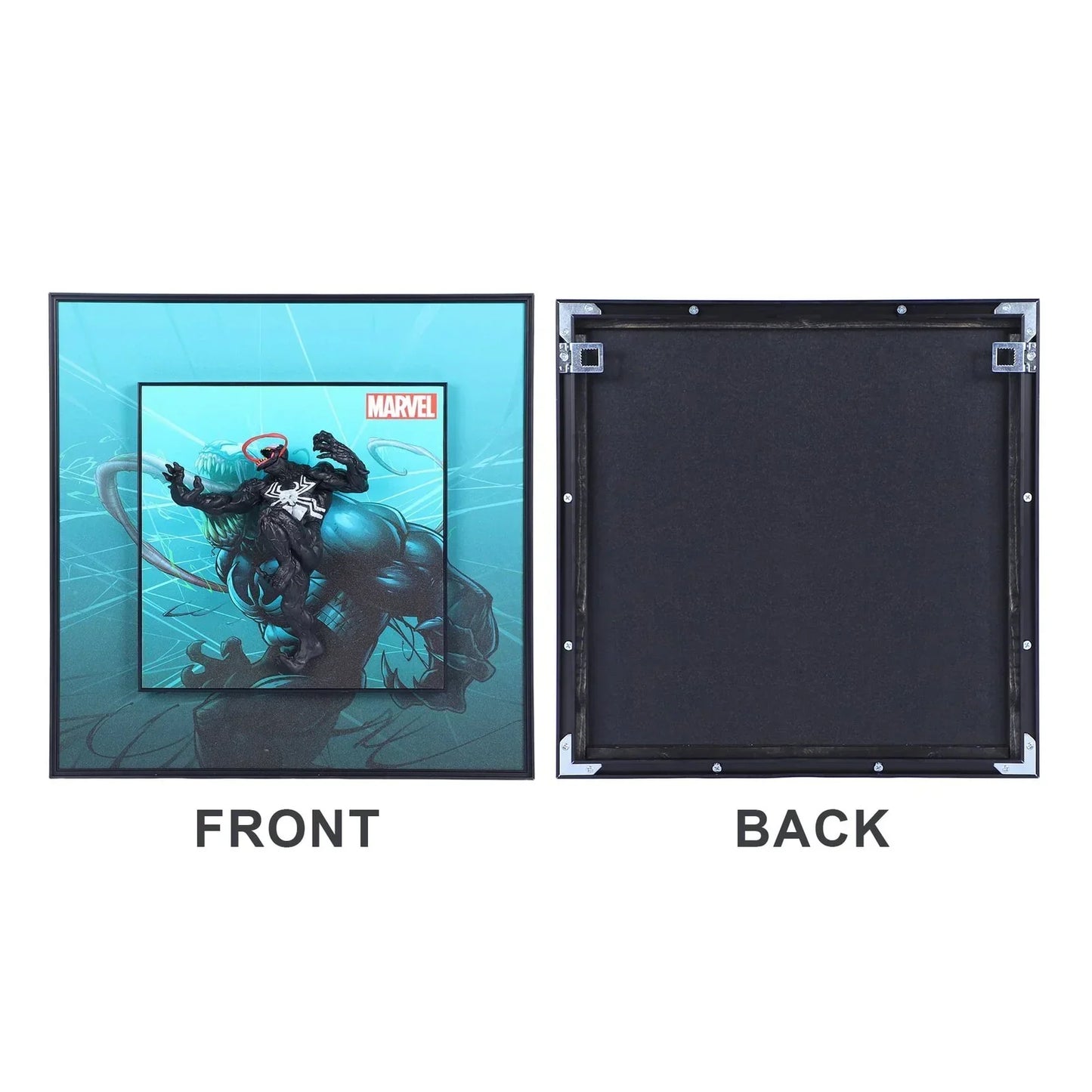 3D Black Venom Action Figure Decorative Wall Frames – 40x40 cm | Dynamic Superhero Wall Art for Marvel Fans & Collectors | Premium Decor & Powerful Gift for Avengers Lovers - Jaiman Toys