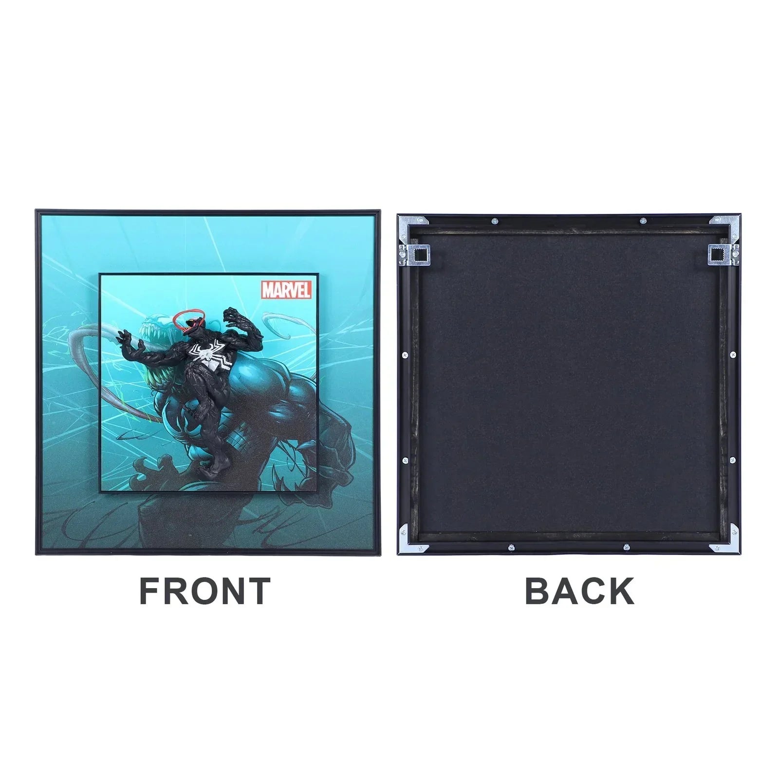 3D Black Venom Action Figure Decorative Wall Frames – 40x40 cm | Dynamic Superhero Wall Art for Marvel Fans & Collectors | Premium Decor & Powerful Gift for Avengers Lovers - Jaiman Toys