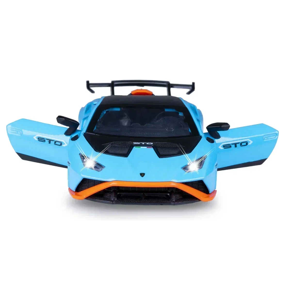 MSZ 1:40 Lamborghini Huracan STO Die-Cast Model Car – Blue| Pull Back, Openable Doors (67728)