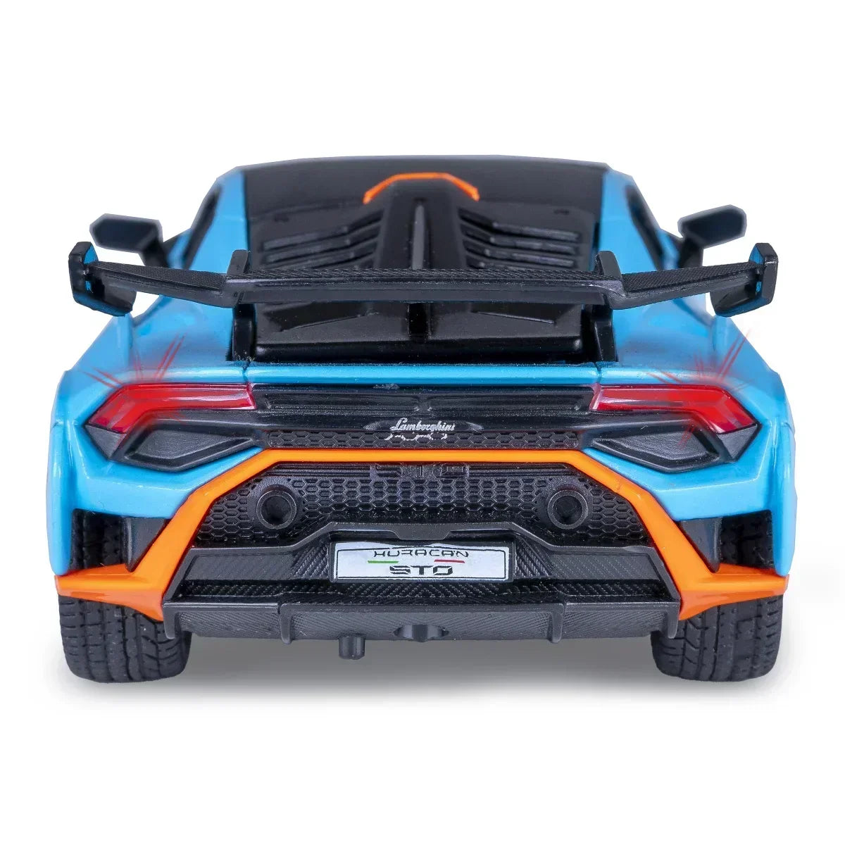 MSZ 1:40 Lamborghini Huracan STO Die-Cast Model Car – Blue| Pull Back, Openable Doors (67728)