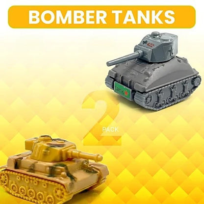 Joy Junction Mini Racer 1:64 Scale Pull Back Army Tank Toy Set – Friction Powered Military Model for Kids & Collectors