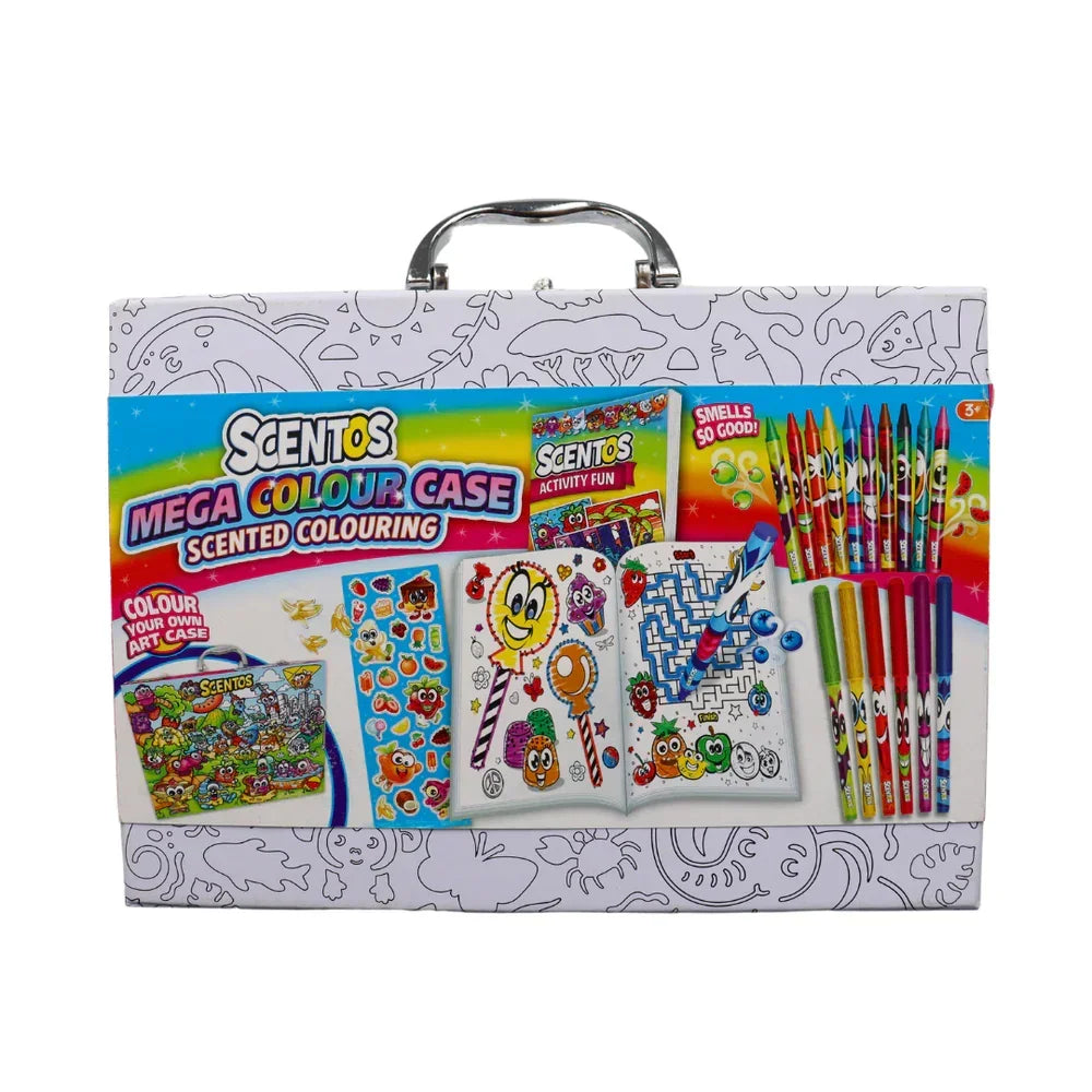 Scentos Colour-In Mini Case Mega Colouring Set - Jaiman Toys