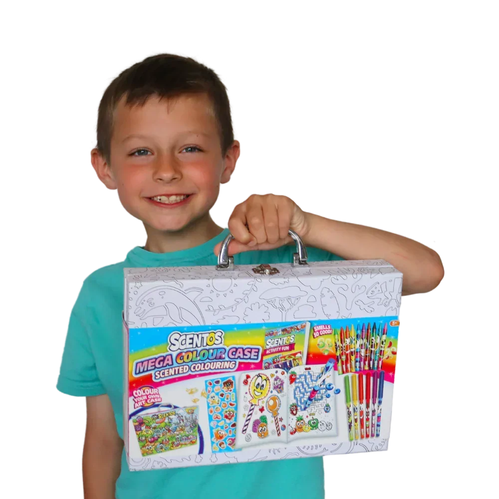 Scentos Colour-In Mini Case Mega Colouring Set - Jaiman Toys