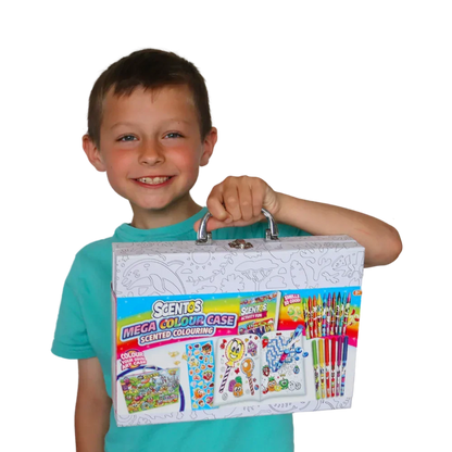 Scentos Colour-In Mini Case Mega Colouring Set - Jaiman Toys
