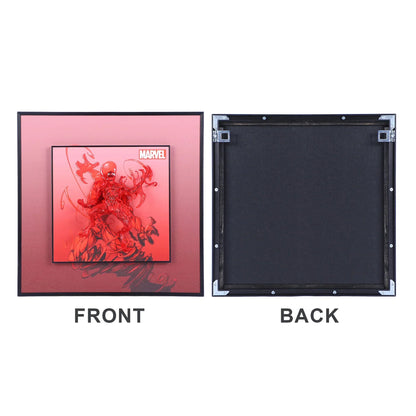 3D Red Venom Carnage Action Figure Decorative Wall Frames – 40x40 cm | Perfect for Racing Enthusiasts | Eye-Catching Room Decor | Ideal Gift for Bike Lovers & Collectors - Jaiman Toys