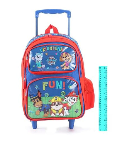 Striders Paw Patrol School Trolley Bag for Kids – 16 Inch Rolling Backpack with Wheels, Lightweight School Bag (Age 6–8 Years)