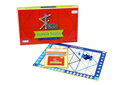 Funnyfun Super Tigga Strategy Board Game | Multiple Cross & Cut Tic Tac Toe Style Family Game | 2 Players | Brain Teaser