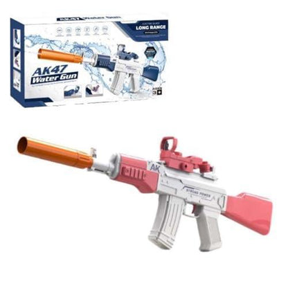 Electric Water Guns: Burst AK-47 Electric Water Gun – High-Capacity Blaster for Epic Summer Battles! (518-10 Pink) (Electric Burst AK-47 - (Pink) - Jaiman Toys