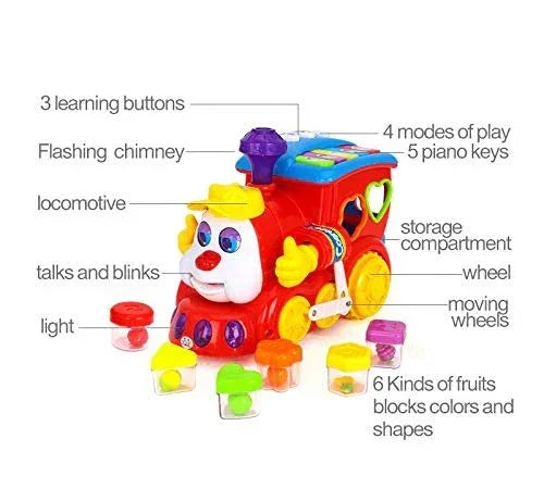 HOLA 556 Baby Toy Train With Lights and Music Learning Educational Toy - Jaiman Toys