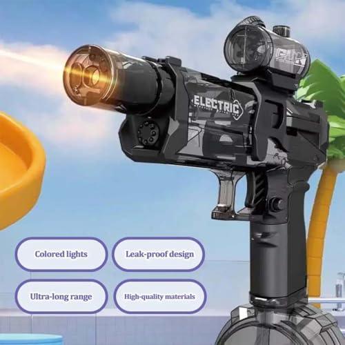 Kids Ultimate Battle Blaster Long Range Electric Water Blaster with Light,Squirt Guns Electric Water Gun Toy (Weal Walker Water Gun - Black) - Jaiman Toys