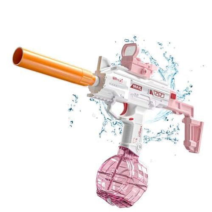Electric Water Gun: UZI-SMG Electric Water Gun – High-Capacity Blaster for Epic Summer Battles! (518-10 Pink) - Jaiman Toys