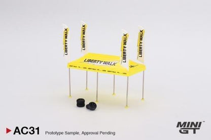 MINI GT Paddock Service Tent Set - LB Racing - Jaiman Toys