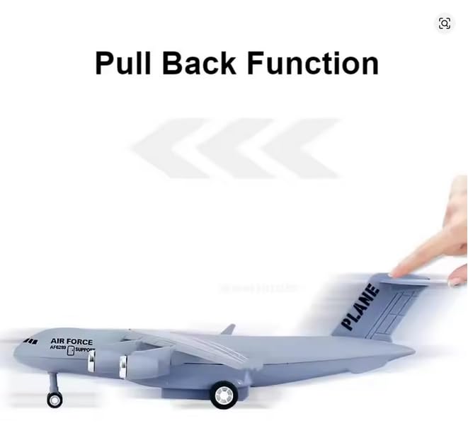 Military Plane 1:500 Scale Die-Cast Aircraft Toy | Air Force Cargo Airplane Model with Rolling Wheels | Collectible Toy Plane for Kids