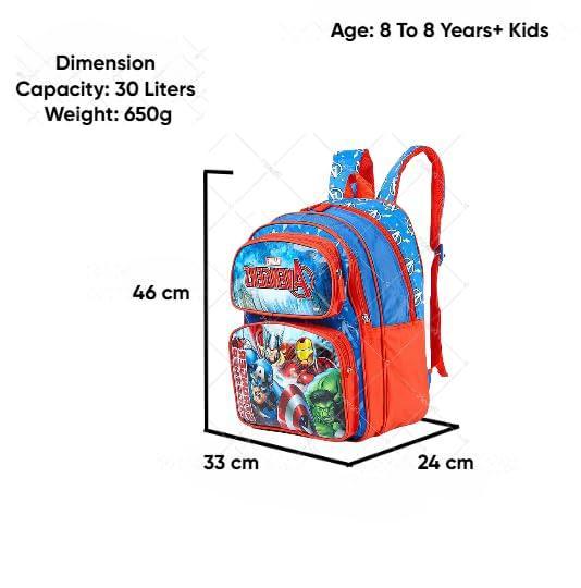 STRIDERS Avengers Power Pack 18Inch School Backpack Bold, Durable, and Ready for Action - Jaiman Toys