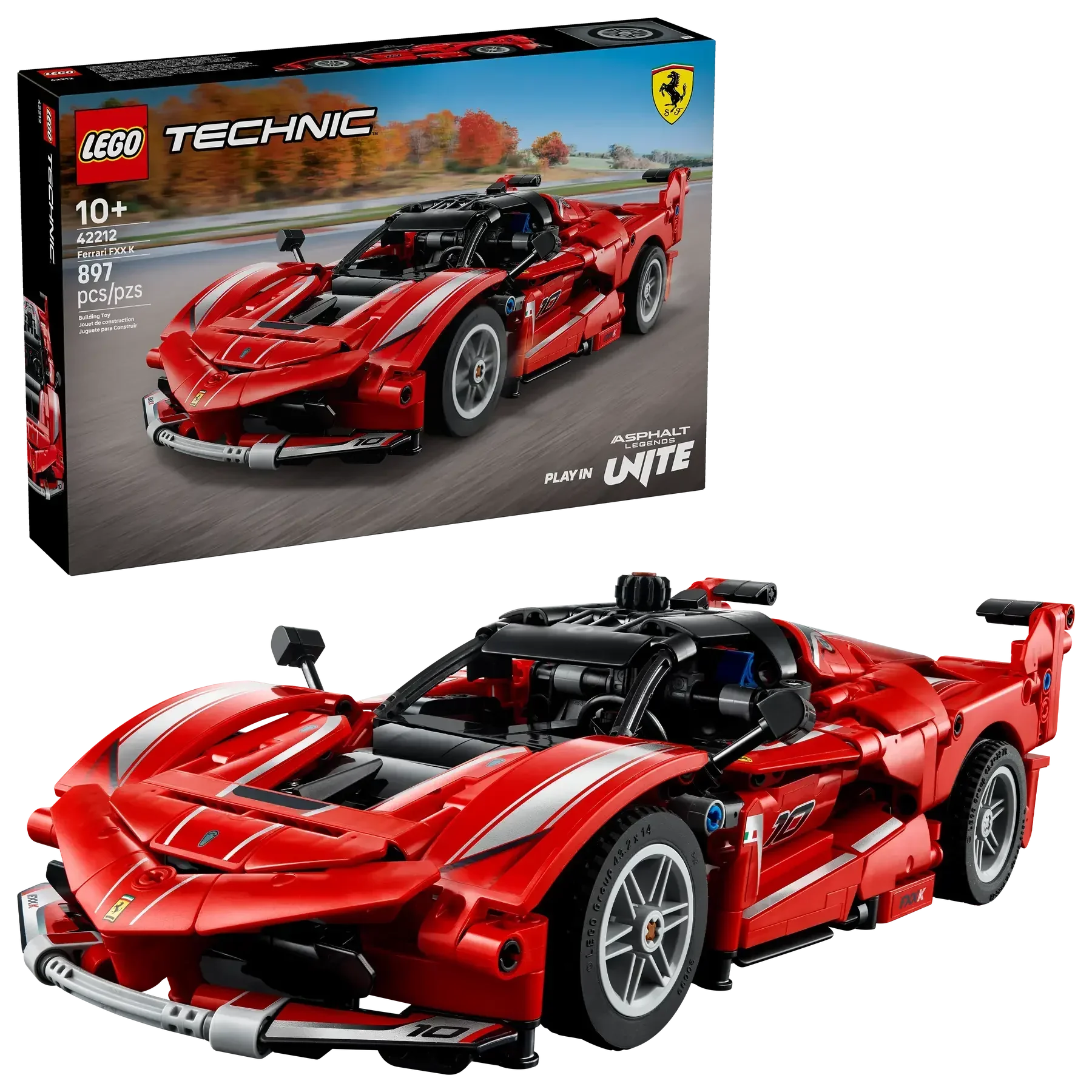 LEGO Technic 42212 Ferrari FXXK  897Piece Supercar Model with Opening Doors, V12 Engine & Differential (Ages10+) - Jaiman Toys