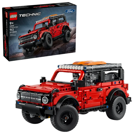 LEGO Technic 42213 Ford Bronco SUV  943Piece OffRoad Model with V6 Engine, Steering Spare Wheel & Roof Rack (Ages 9+) - Jaiman Toys