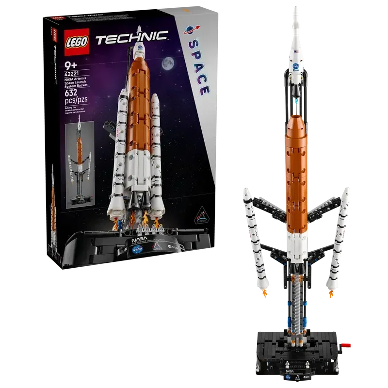 LEGO® 42221 Technic NASA Artemis Space Launch System Rocket | 632 Pieces | Ages 9+