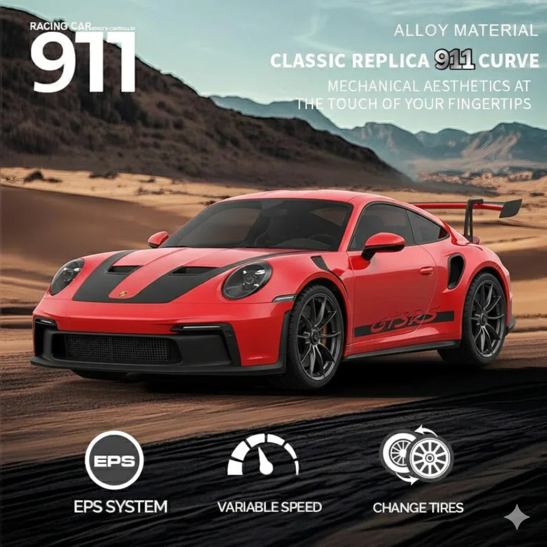 Hstar 1:43 RC Drift Car  2.4GHz 4WD Alloy 20 km/h High-Speed RC Racing Car with Gyro – (Red)