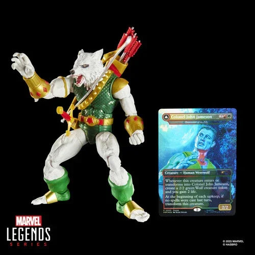 Hasbro Marvel Legends x Magic: The Gathering – Man-Wolf Action Figure | Spider-Man Collectible with Exclusive Foil Trading Card