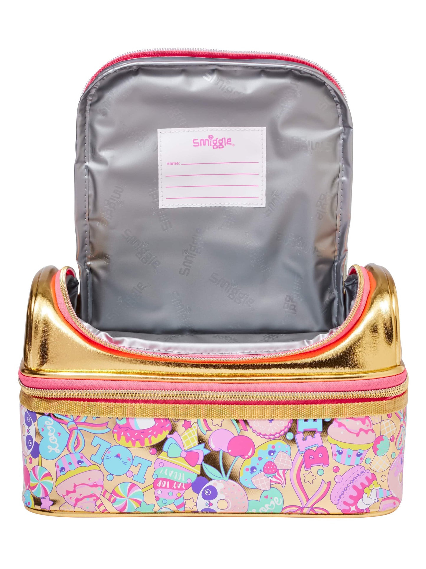 Smiggle Lunch Bag : Golden Icecream Double Decker 7 Inch For Kids - Jaiman Toys