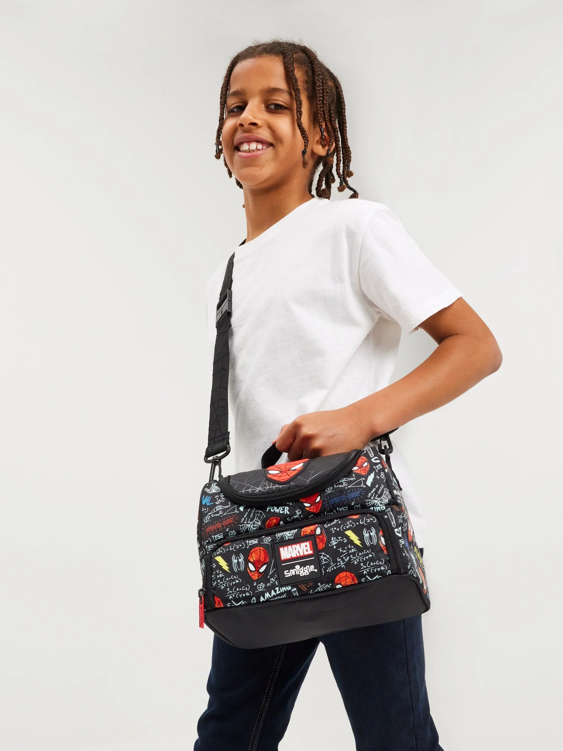 Smiggle Lunch Bag : Spider-Man Double Decker 7 Inch For Kids - Jaiman Toys