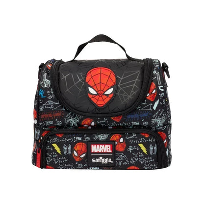 Smiggle Lunch Bag : Spider-Man Double Decker 7 Inch For Kids - Jaiman Toys