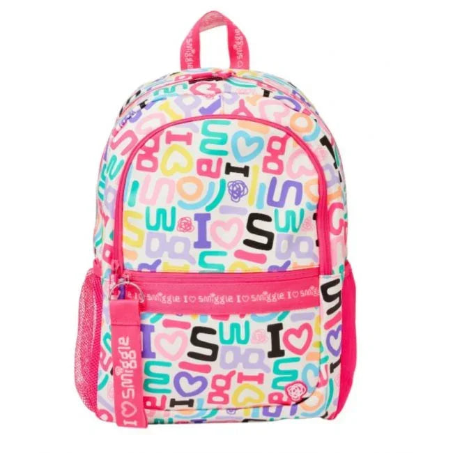 Smiggle School Bag : Love Colorful & Stylish 16 Inch Backpack for Kids - Jaiman Toys