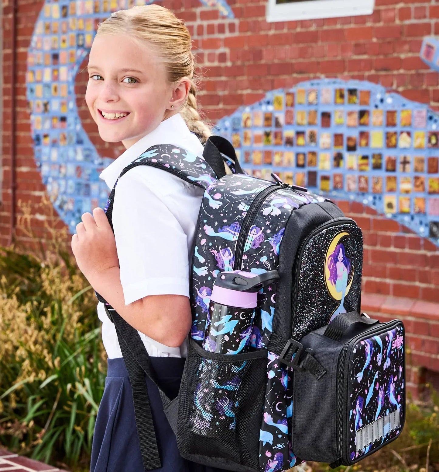 Smiggle School Bag : Mermaid Colorful & Stylish 16 Inch Backpack for Kids - Jaiman Toys