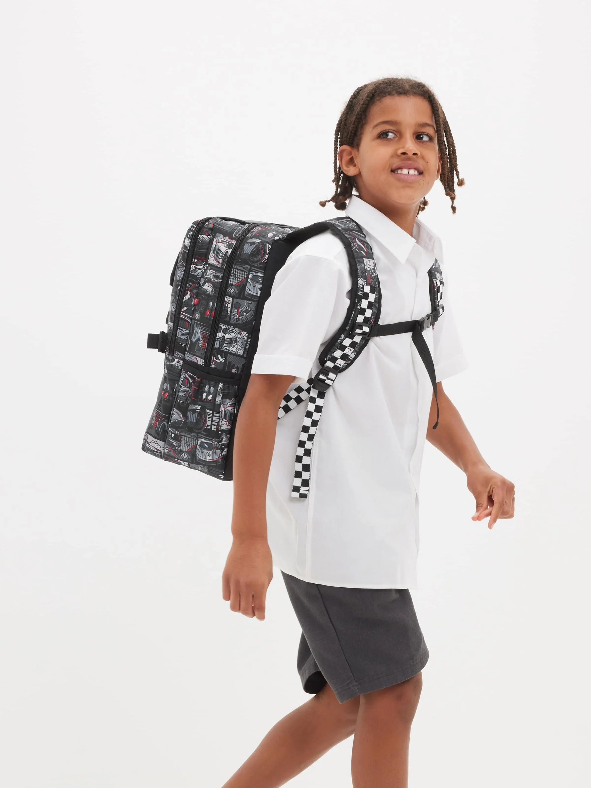 Smiggle School Bag : Car Foldover Attach Colorful & Stylish 18 Inch Backpack for Kids - Jaiman Toys