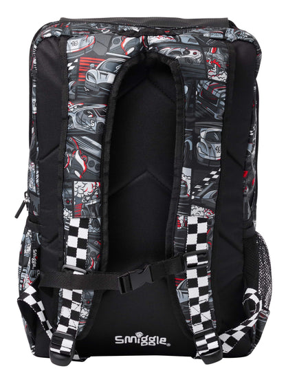 Smiggle School Bag : Car Foldover Attach Colorful & Stylish 18 Inch Backpack for Kids - Jaiman Toys