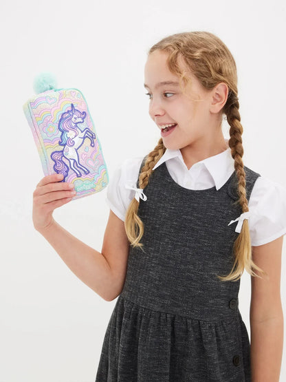 Smiggle Unicorn Pencil Case Pouch For Kids - Jaiman Toys
