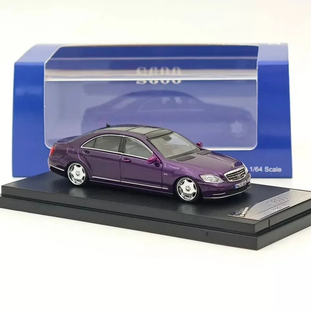 STREET WARRIOR 1:64 Mercedes-Benz S600 (W220) Die-Cast Model Car | Premium Luxury Sedan Collectible with Display Case | 3 Variants
