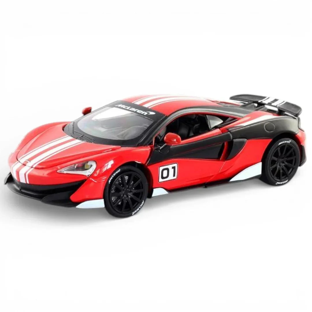 RMZ Hobby 1:32 Mclaren 600LT Diecast Car Model -Red With Openable doors ,Sound & Light-(664994)