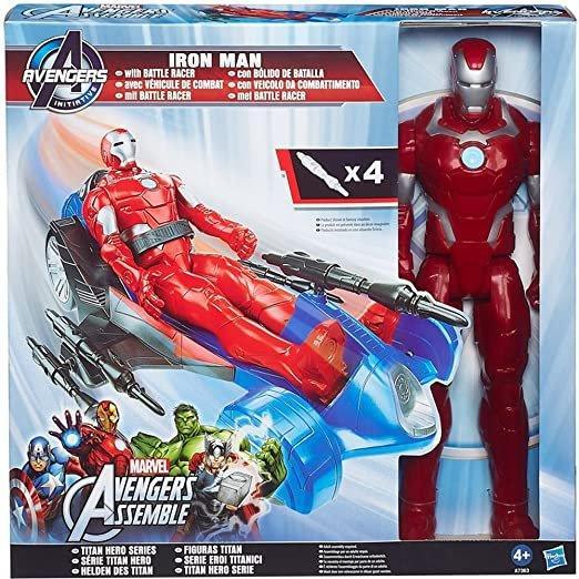 Marvel Iron Man Figure with Battle Racer Avengers Titan Hero Series - Jaiman Toys