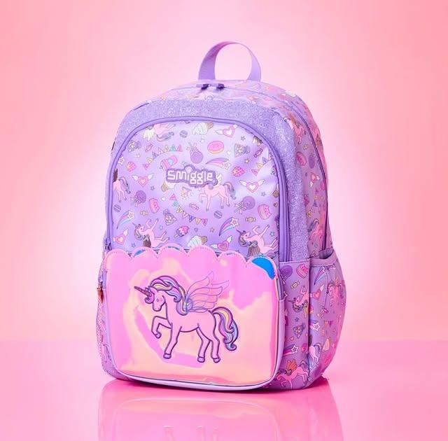 Smiggle School Bag : Unicorn Colorful & Stylish 16 Inch Backpack for Kids - Jaiman Toys