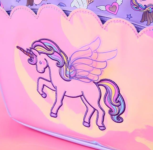 Smiggle School Bag : Unicorn Colorful & Stylish 16 Inch Backpack for Kids - Jaiman Toys