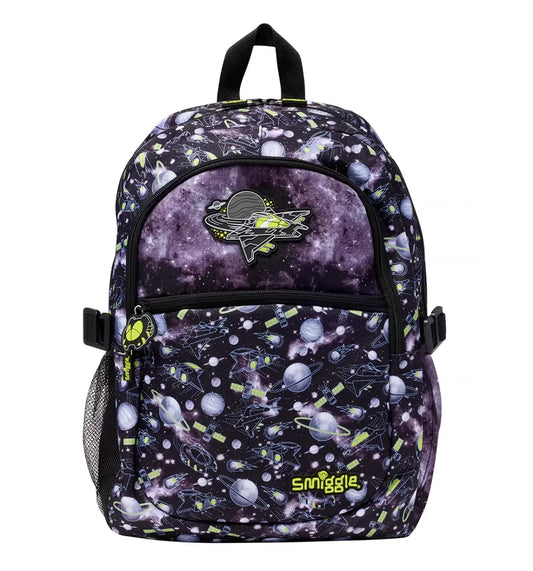 Smiggle School Bag : Space Fly High Colorful & Stylish 16 Inch Backpack for Kids - Jaiman Toys