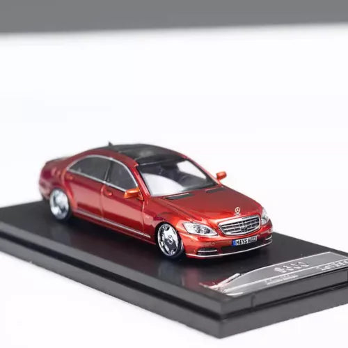 STREET WARRIOR 1:64 Mercedes-Benz S600 (W220) Die-Cast Model Car | Premium Luxury Sedan Collectible with Display Case | 3 Variants
