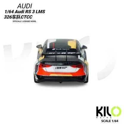 KILO 1:64 Works Audi RS3 LMS TCR 2021  Die-Cast Race Car | 4 Livery Versions | Official Licensed