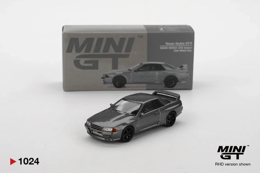 Mini GT 1:64 Nissan Skyline GT-R BNR32 NISMO CRS Dark Metal Gray | RHD Diecast Model Car